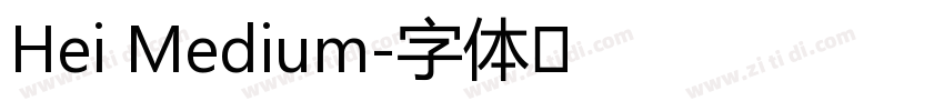 Hei Medium字体转换